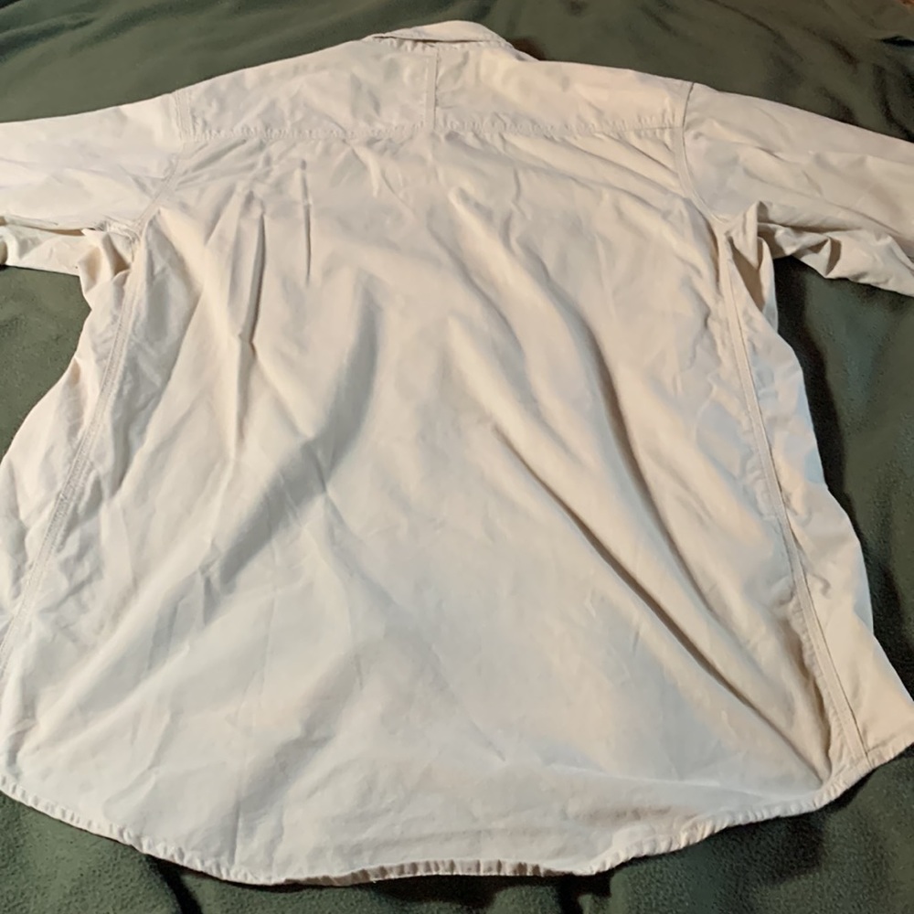 Men’s Wrangler Riggs Workwear tan shirt sleeve button up shirt. Size XL - Picture 5 of 7